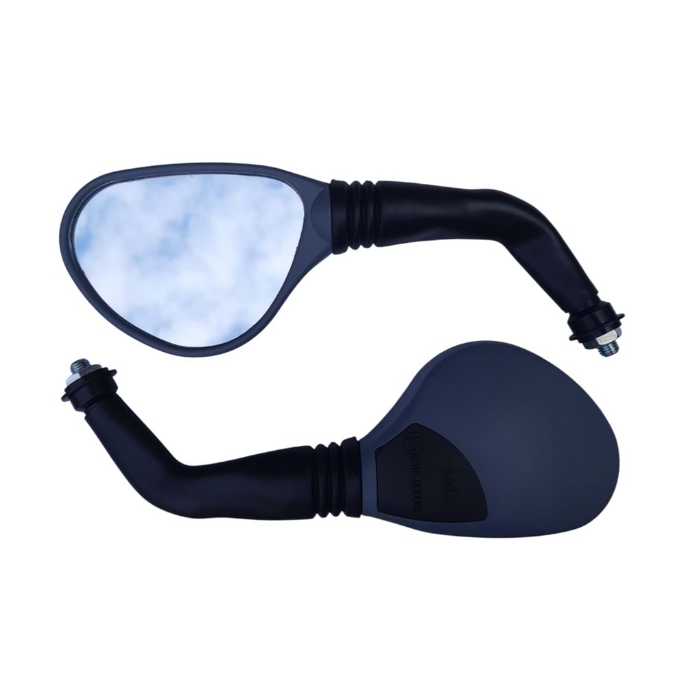 AYNA KÖRÜKLÜ GRİ-SİYAH RAMZEY 10 mm CUB SCOOTER