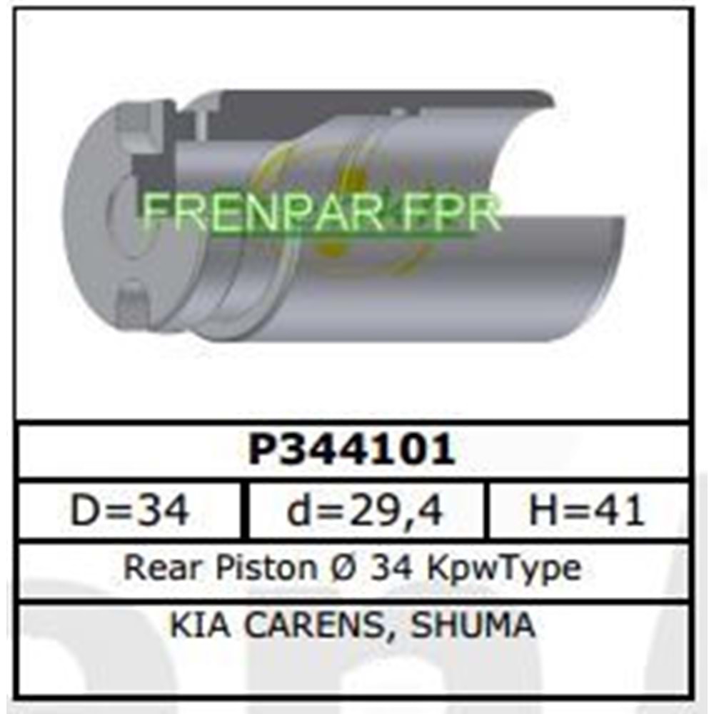 Fren Kaliper Pistonu Arka Kia, Jeep, Alfa Romeo, Bmw, Saab