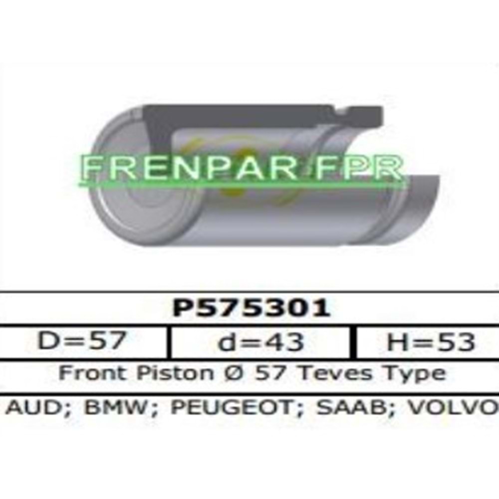 Fren Kaliper Pistonu Ön Audi, Bmw, Kia, Mercedes, Opel, Peugeot, Saab, Skoda, Toyota, Vw, Volvo