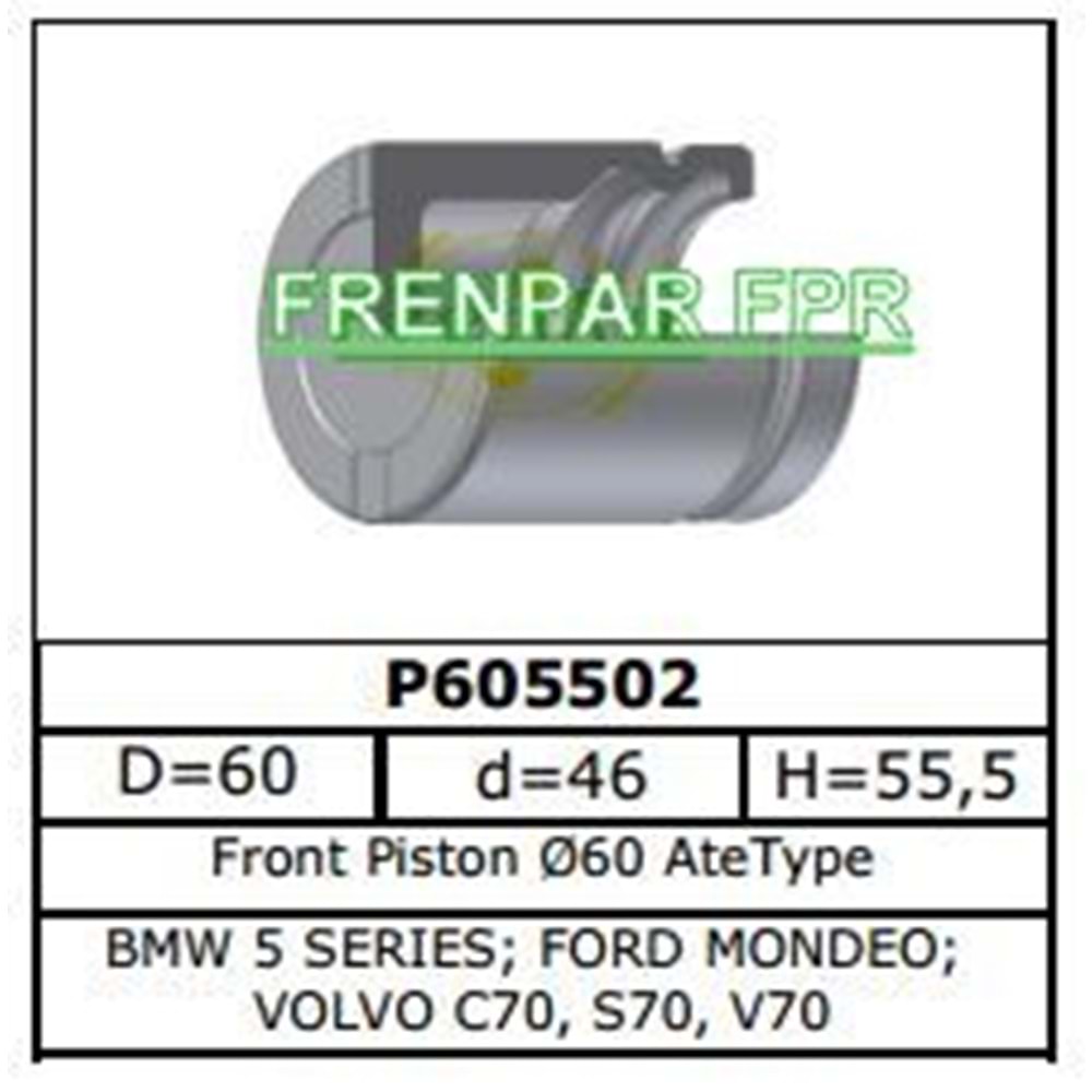 Fren Kaliper Pistonu Ön Audi, Bmw, Vw, Volvo, Reanault, Peugeot, Nissan, Range Rover