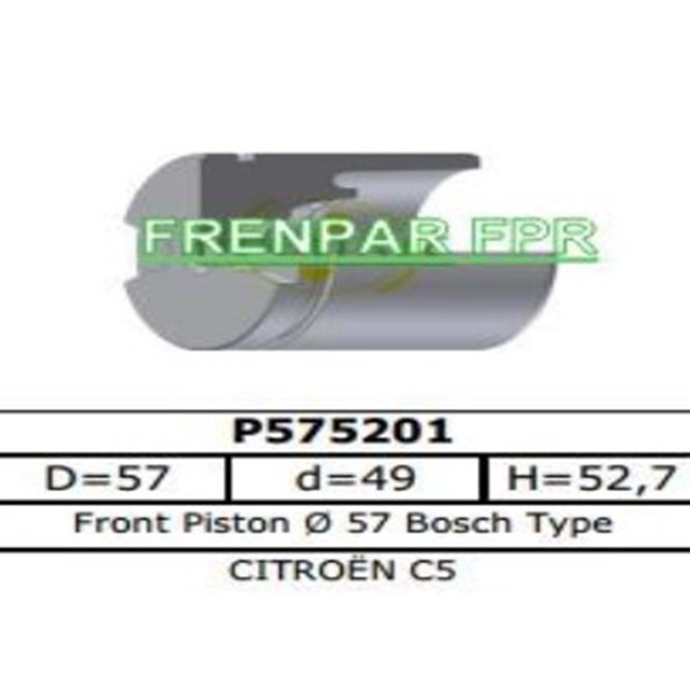 Fren Kaliper Pistonu Citroen C5 Ön