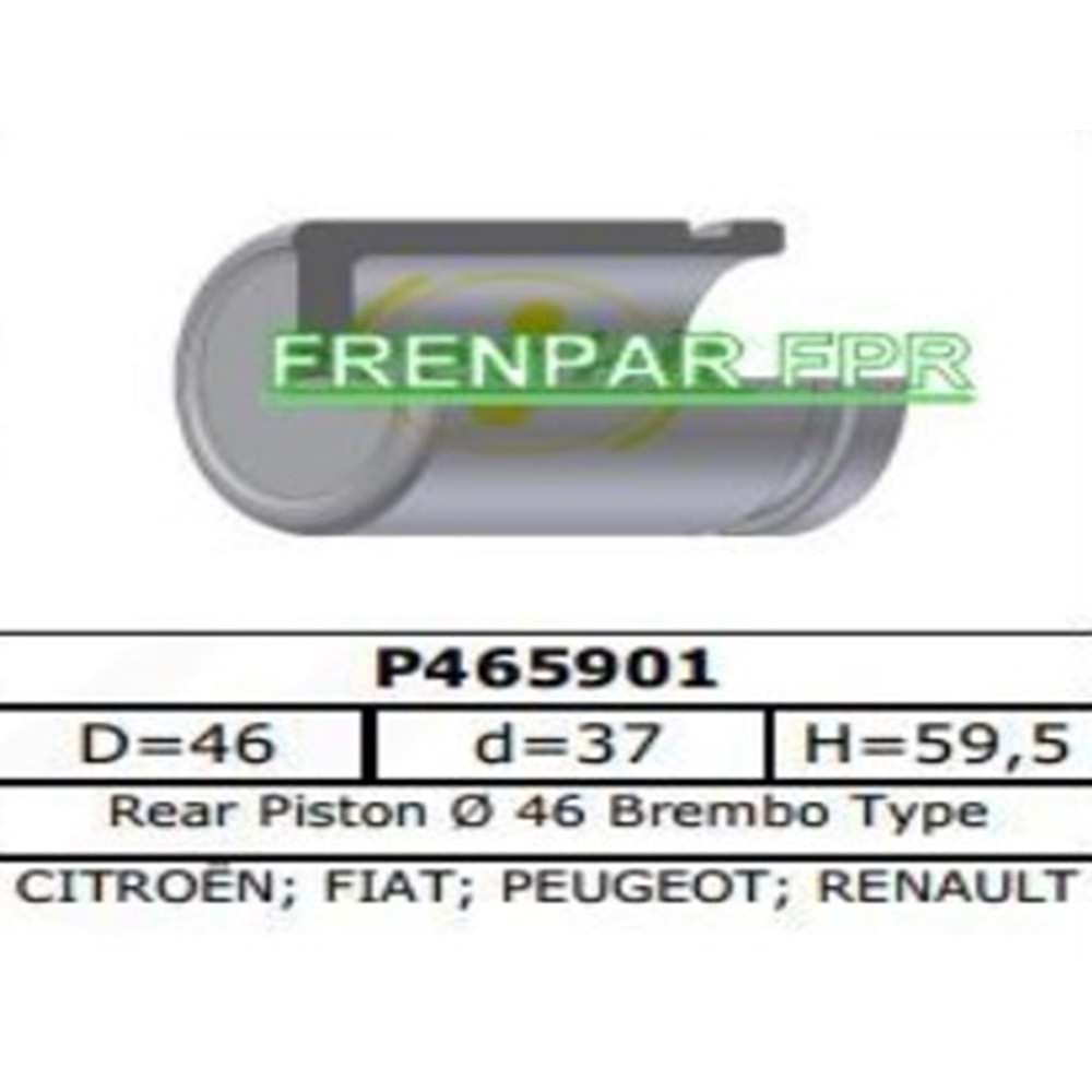 Fren Kaliper Pistonu Citroen Jumper 02-, Fiat Ducato 02-, Peugeot Boxer
