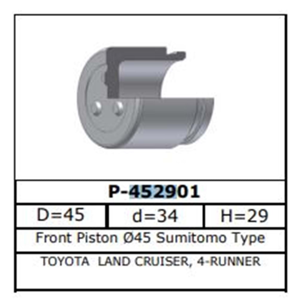 Fren Kaliper Pistonu Ön oyota Land Cruiser