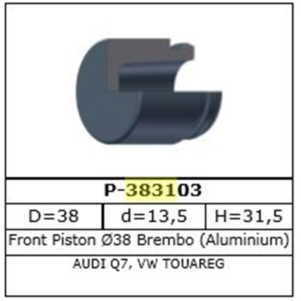 Fren Kaliper Pistonu Ön Audi A6, Q7, Vw Touareg