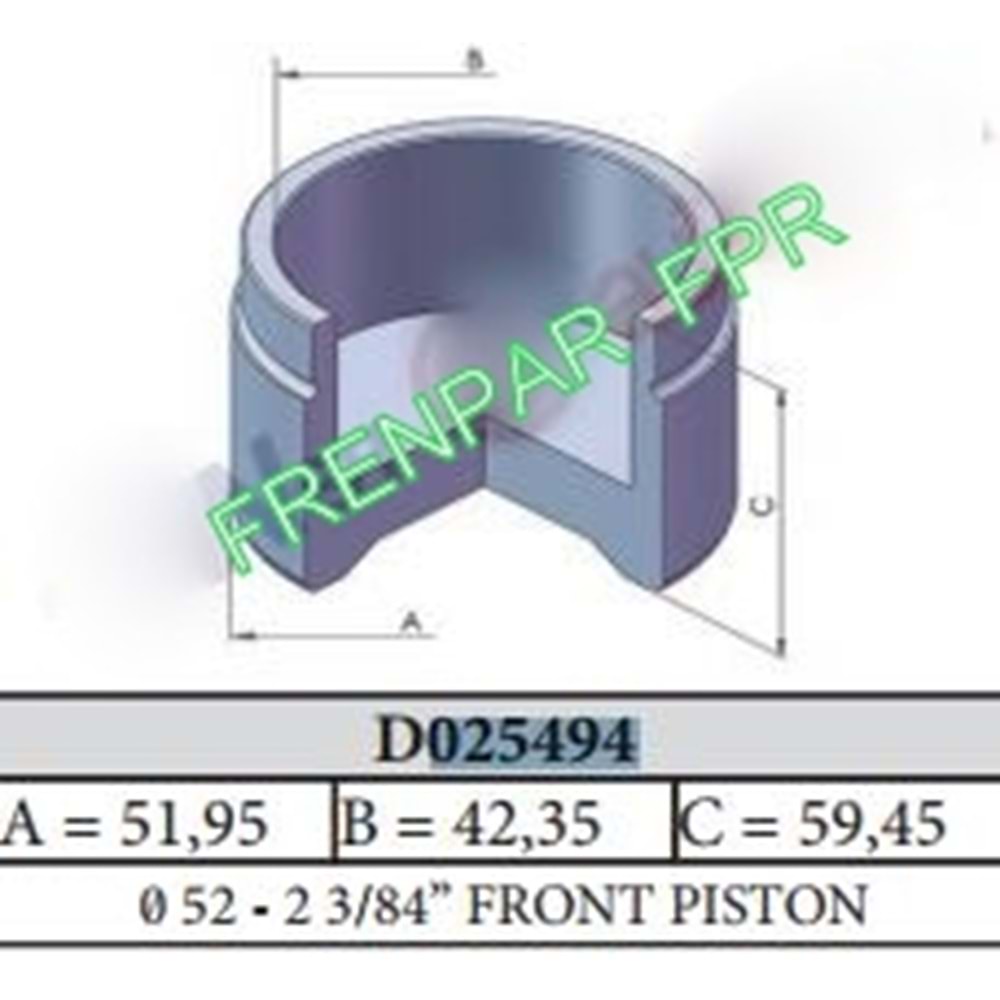Fren Kaliper Pistonu Ön-Arka Mercedes, Vw, Fiat, Citroen, Peugeot