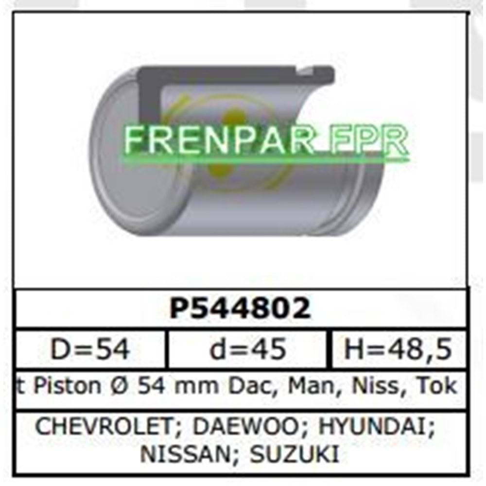 Fren Kaliper Pistonu Ön Daewoo, Hyundai, Suzuki