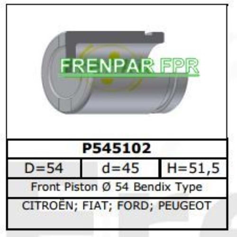 Fren Kaliper Pistonu Ön Citroen C4, Fiat Stilo, Ford Escort, Peugeot