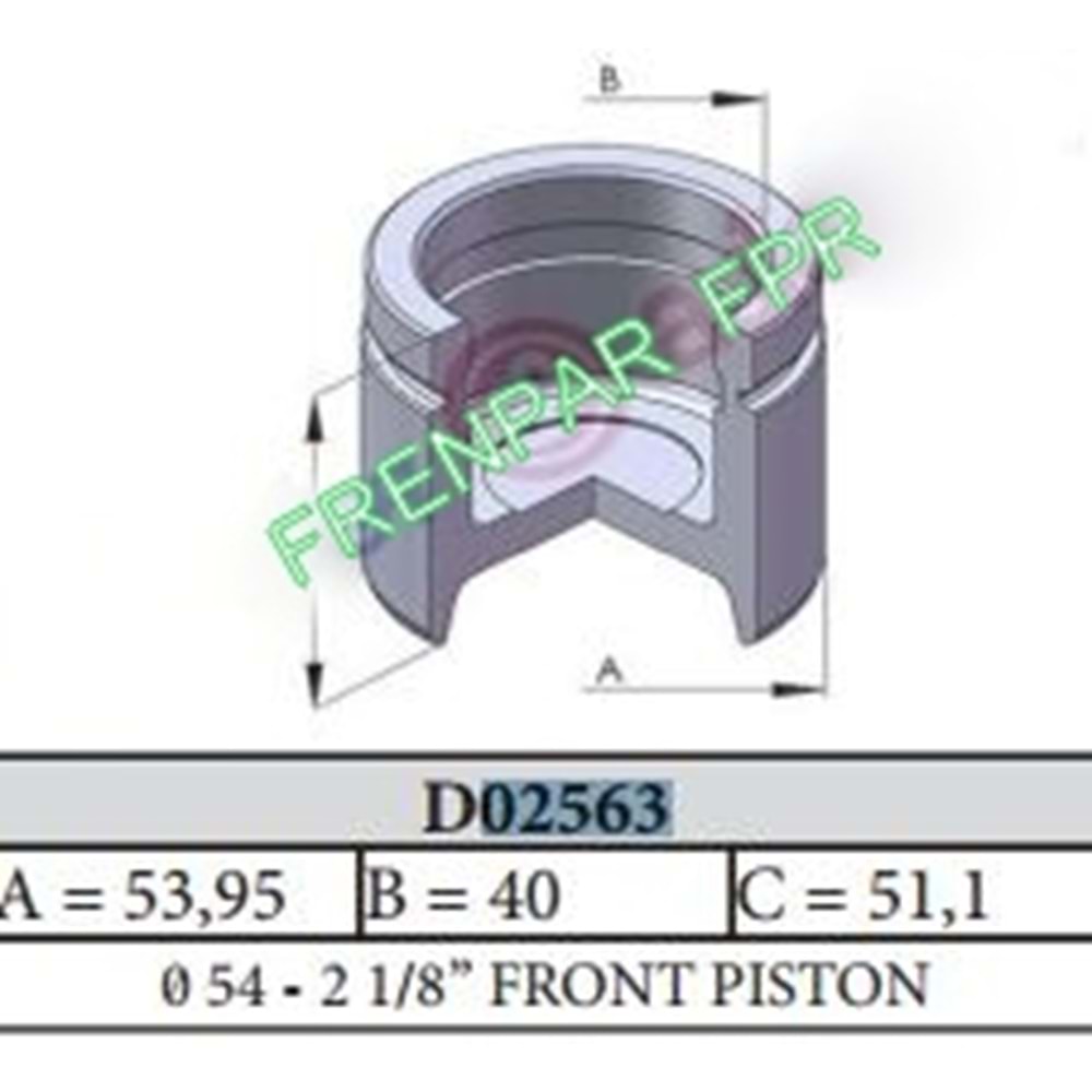 Fren Kaliper Pistonu Ön Fiat, Ford, mazda