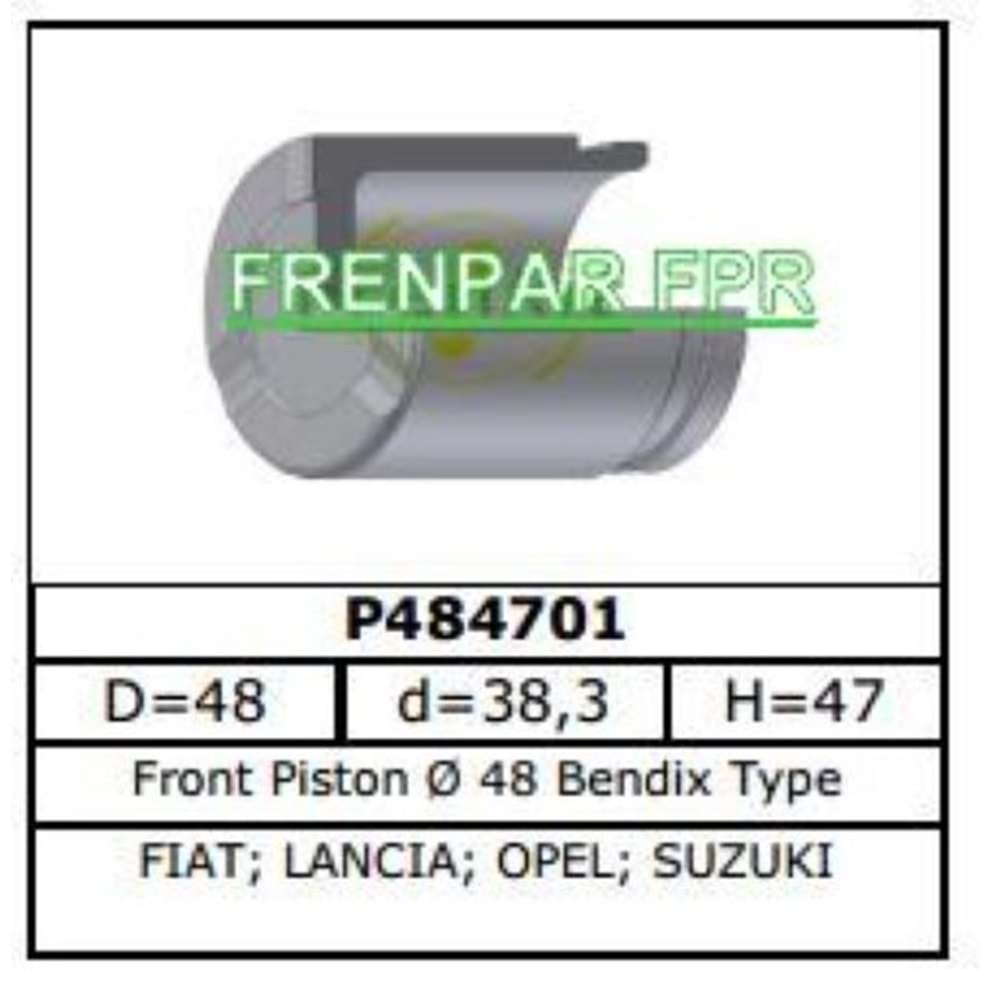 Fren Kaliper Pistonu Ön Fiat, Opel, Suzuki