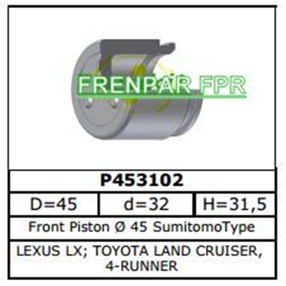 Fren Kaliper Pistonu Ön Toyota, Mitsubishi