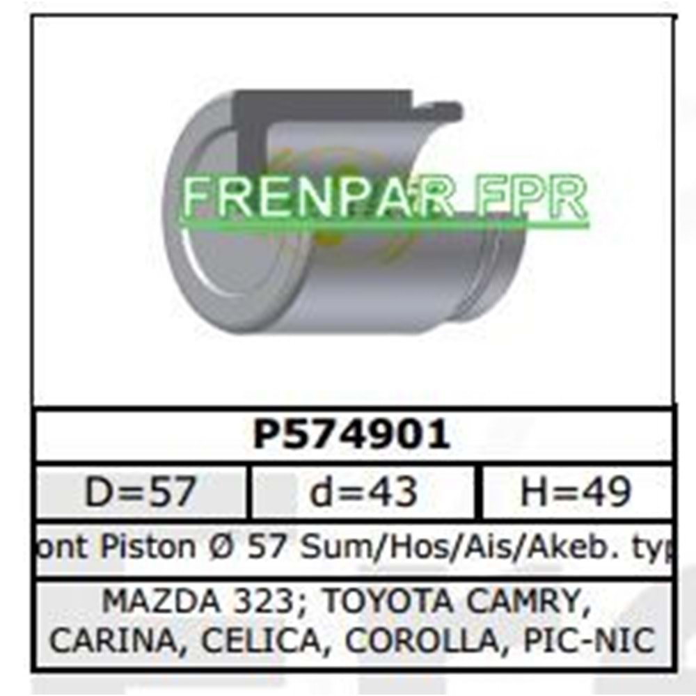 Fren Kaliper Pistonu Ön Toyota Corolla Verso, Carina