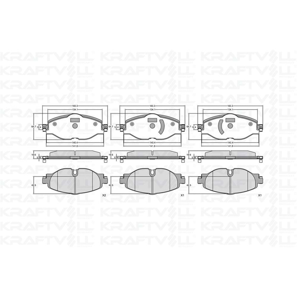 Disk Balata Vw Golf VII, Audi A3, TT, Seat Leon, Skoda Octavia, Cupra Ön -