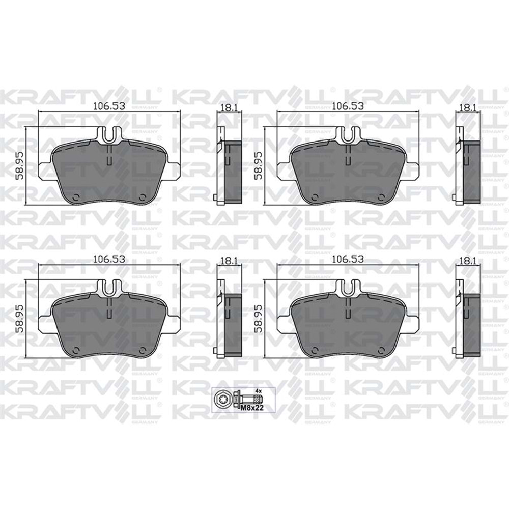 Disk Balata Mercedes A Serisi, B Serisi Arka -