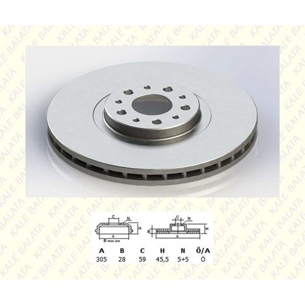 Fren Diski Fiat Doblo Maxi, Fiat 500 İ, Opel Combo Ön - 305 MM