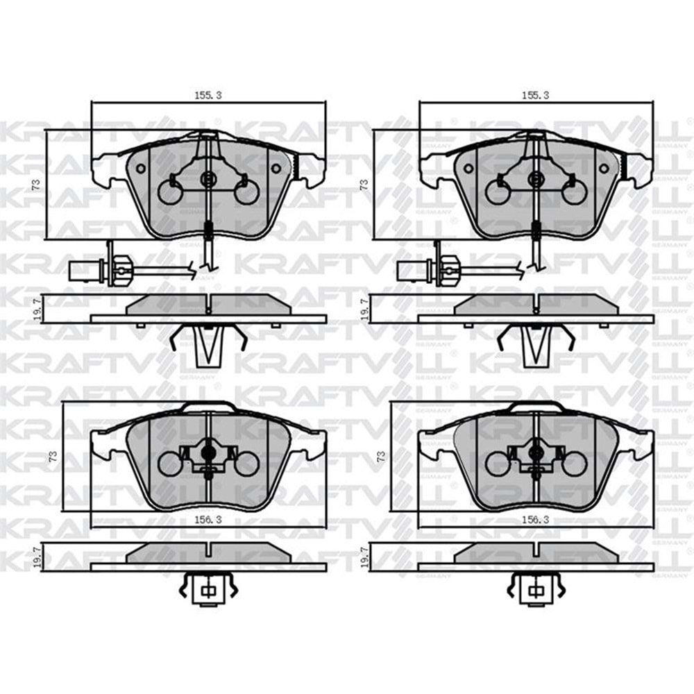Disk Balata Vw Audi A 4, A 6, A 8 Fişli Ön -