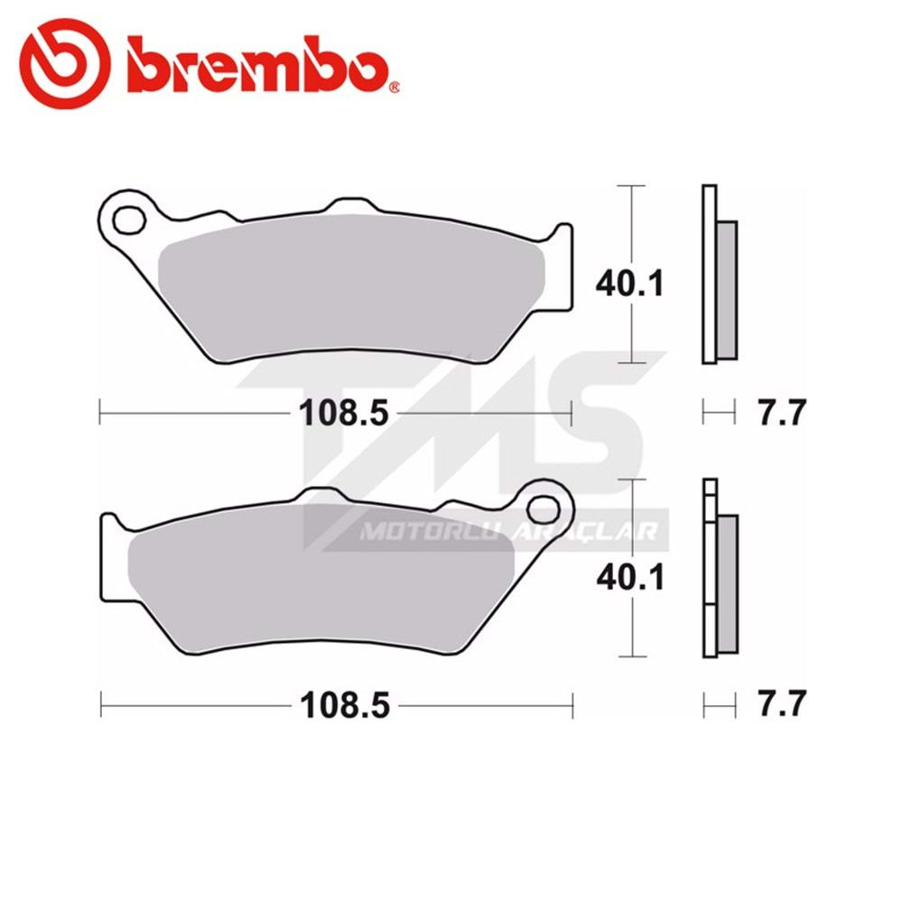 BREMBO SİNTERLİ BALATA ÖN BMW F 650 GS 08-12, F 800 GS 08-20, F 850 GS ADVENTURE 18-22