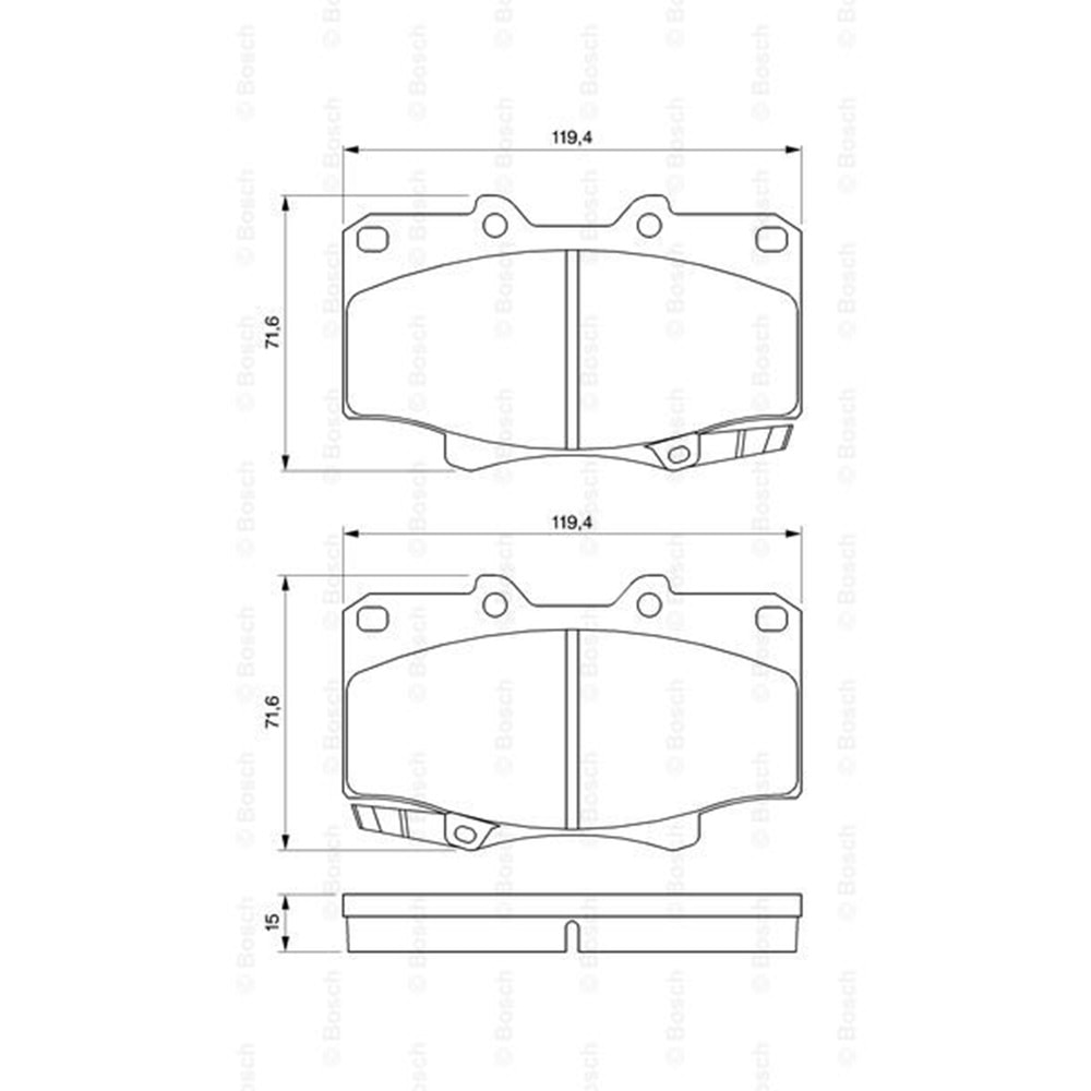 Disk Balata Toyota Hı-Lux 4 WD, Land Cruıser Ön - Bosch