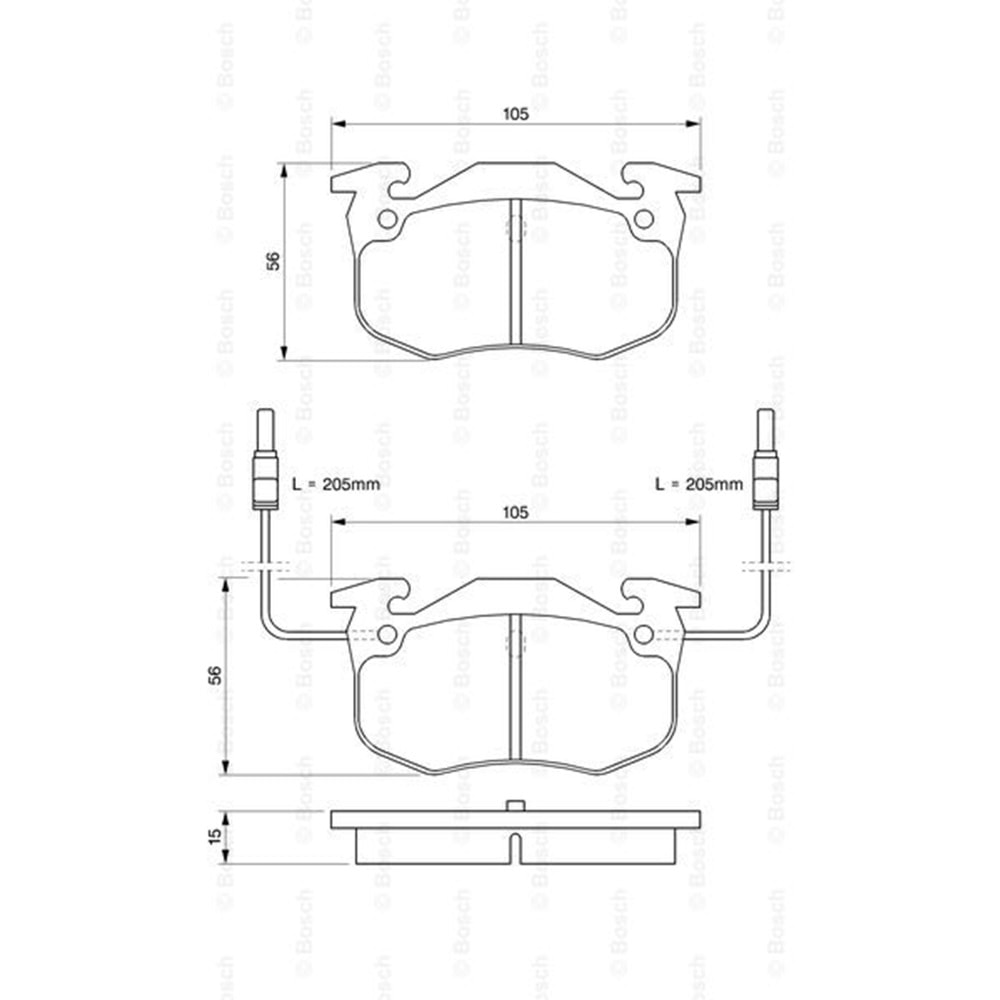 Disk Balata Renault Clio, SAFRANE Arka - Bosch