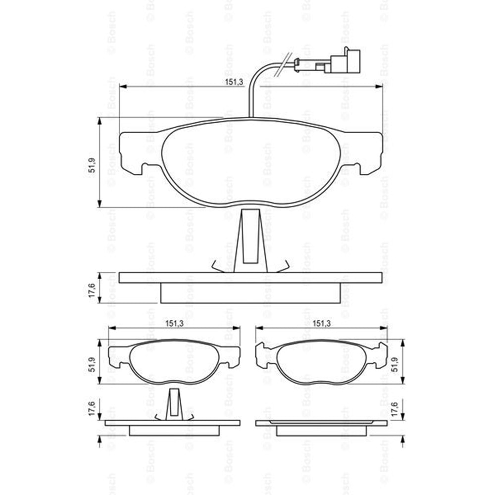 Disk Balata Fiat Marea, Alfa Romeo Ön - Bosch