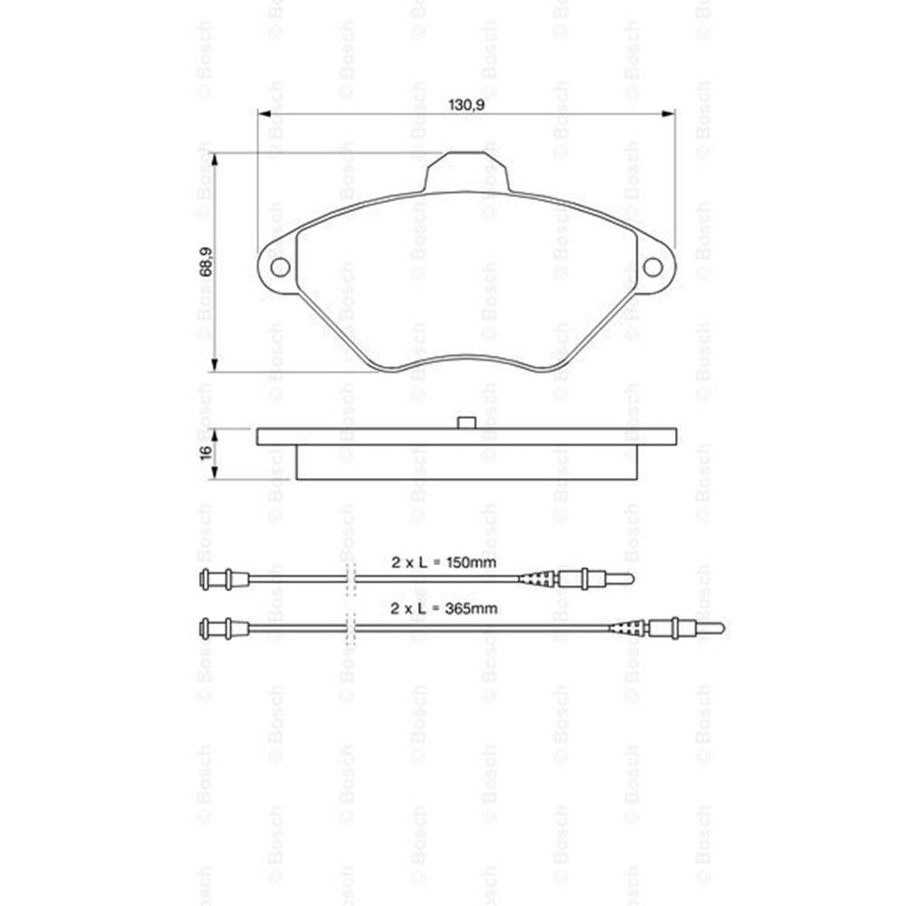 Disk Balata Citroen Xantia 2,0-1,6 Ön - Bosch