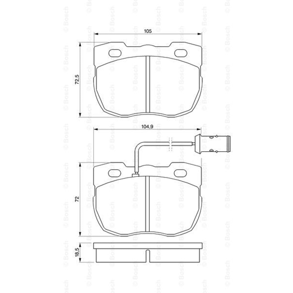 Disk Balata Land Rover, RANCE Rover, Discovery Fişli Ön - Bosch