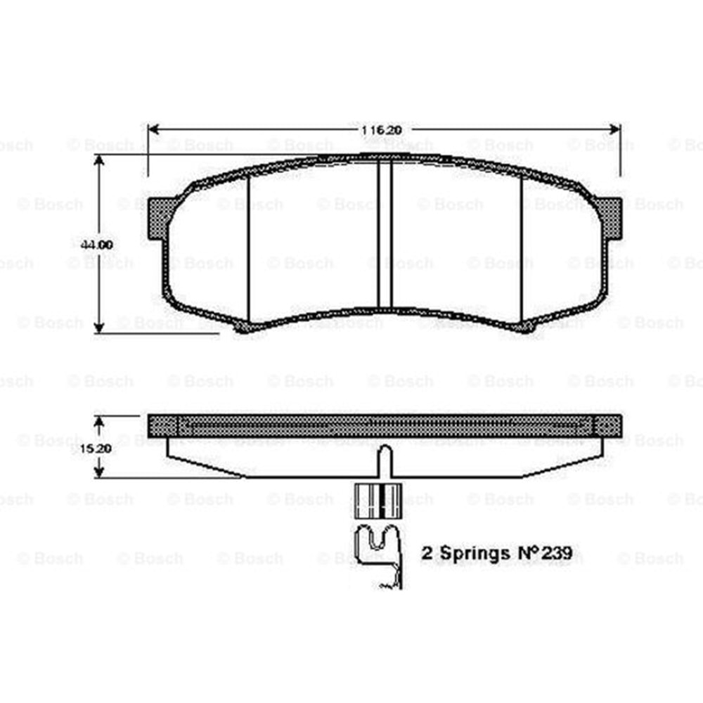 Disk Balata Toyota Land Cruıser, Mitsubishi Pajero Arka - Bosch