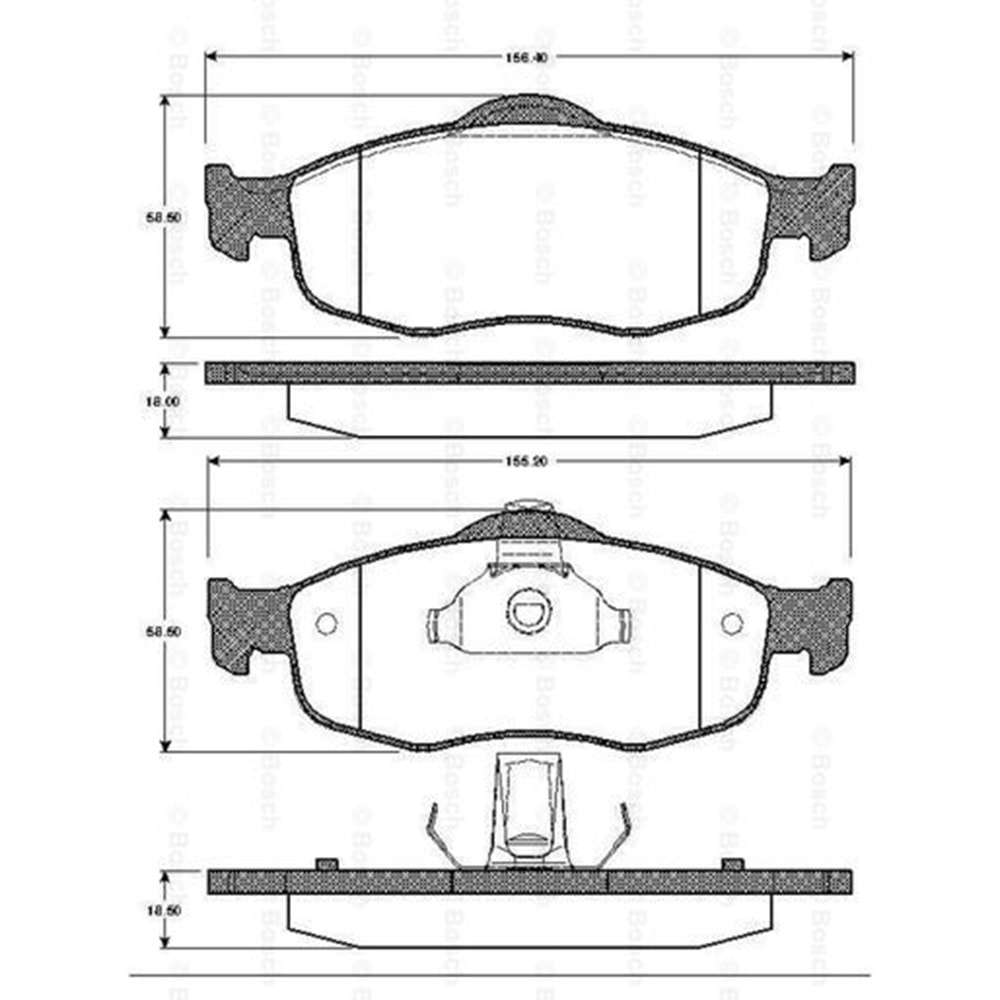 Disk Balata Ford Mondeo, Sierra Ön - Bosch