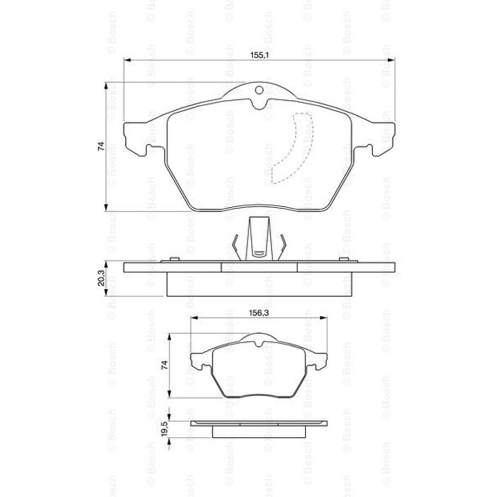 Disk Balata Opel Vectra B Ön - Bosch