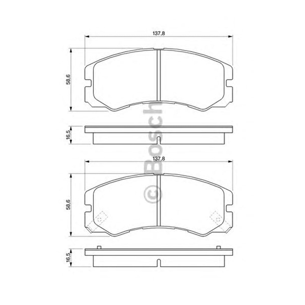 Disk Balata Opel Frontera, Isuzu Ön - Bosch