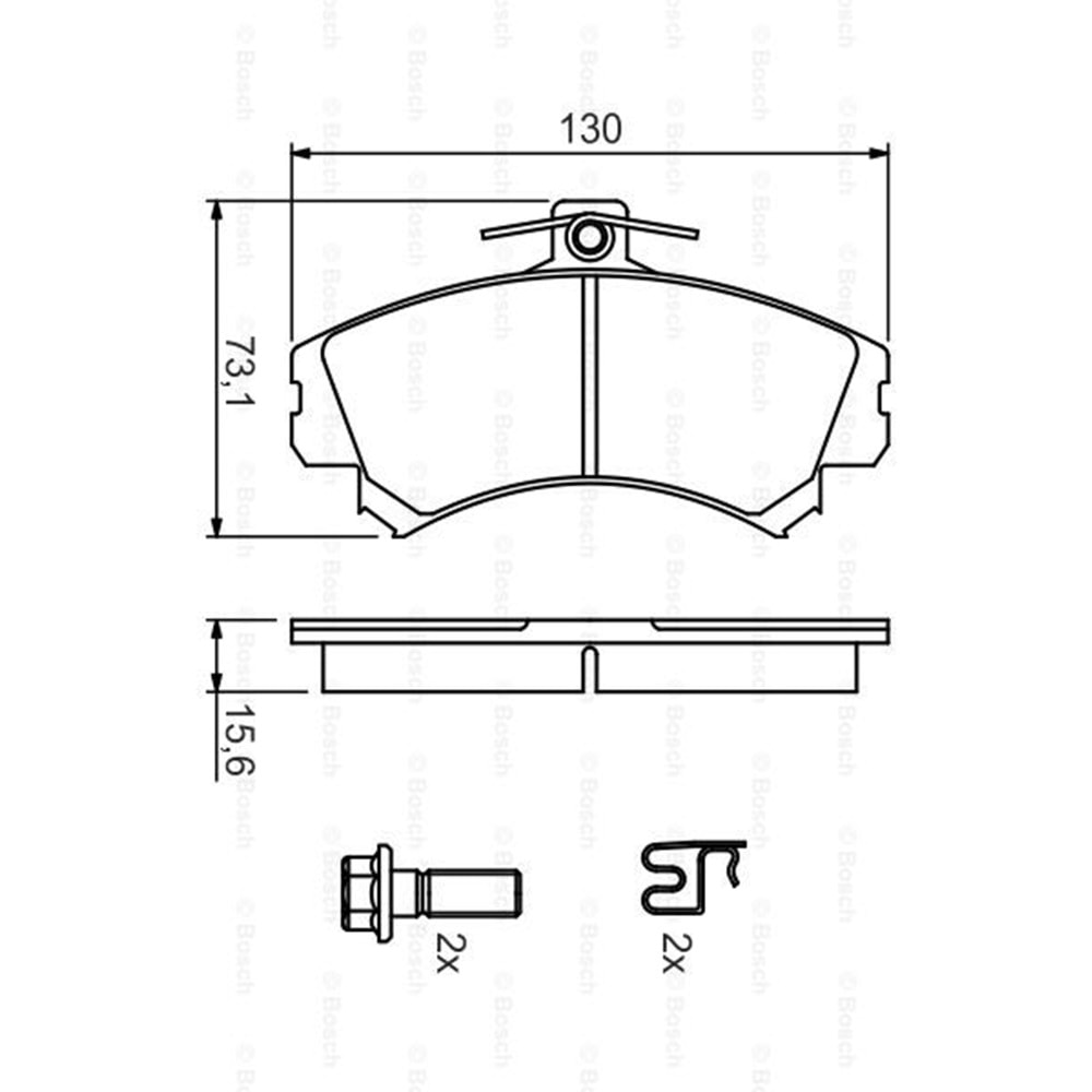 Disk Balata Mitsubishi Carisma, Volvo S40, Smart Forfour Ön - Bosch