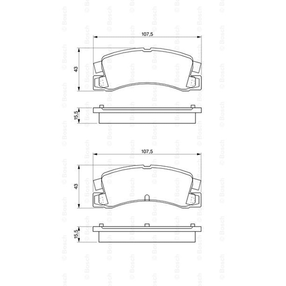 Disk Balata Toyota Corolla, Celica, Carina Arka - Bosch