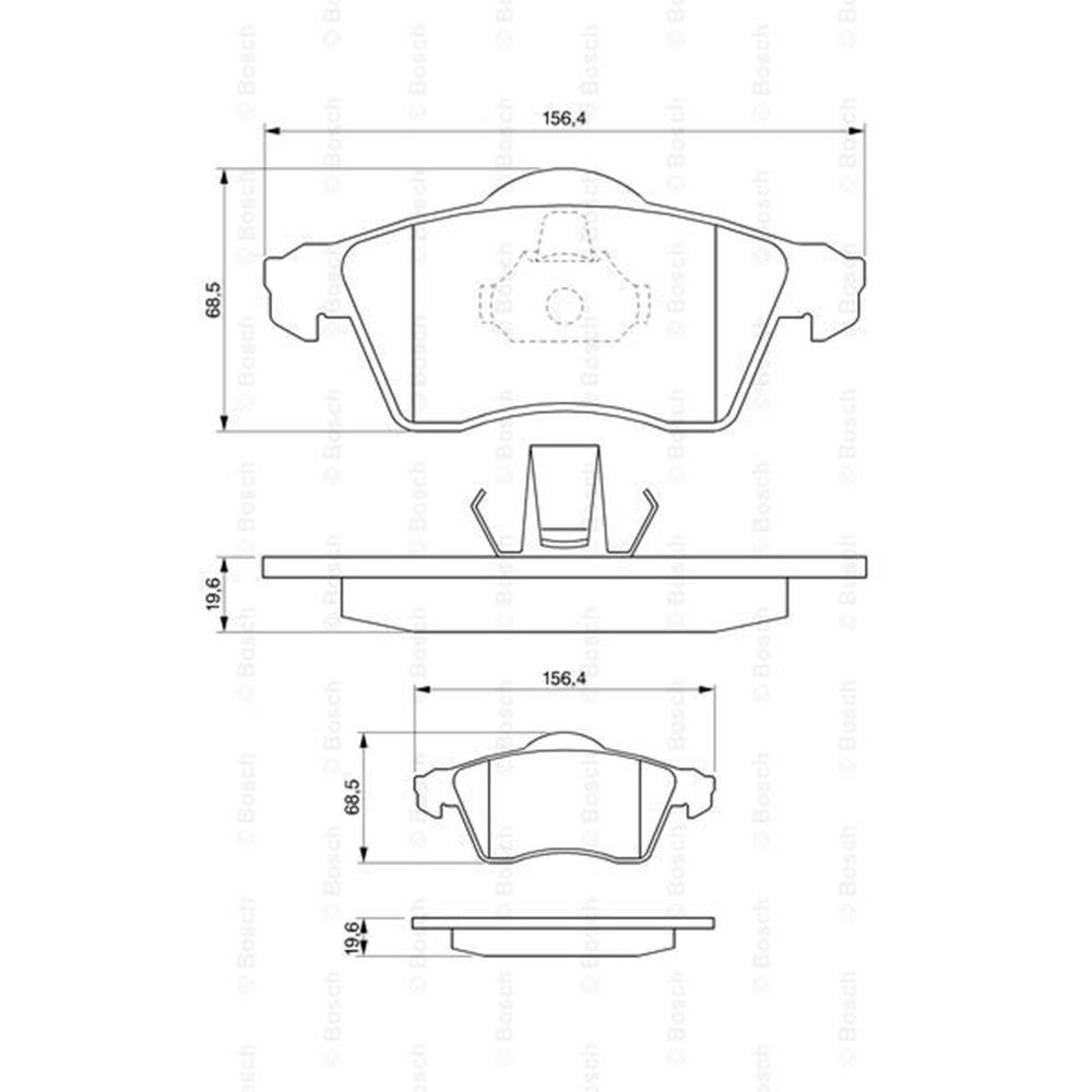 Disk Balata Vw Transporter IV FİŞSİZ Ön - Bosch