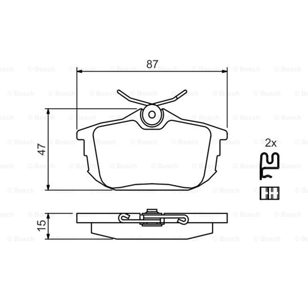 Disk Balata Smart Forfour, Volvo S40, Mitsubishi Colt Arka - Bosch