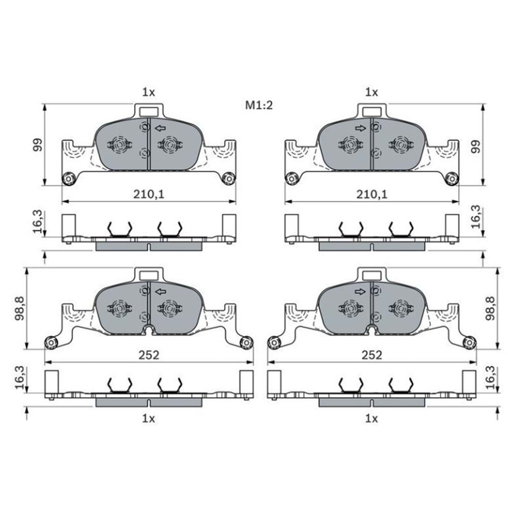 Disk Balata Vw, Audi A4 (8W2,B9) 1.4 TFSI, Audi A5 Ön -