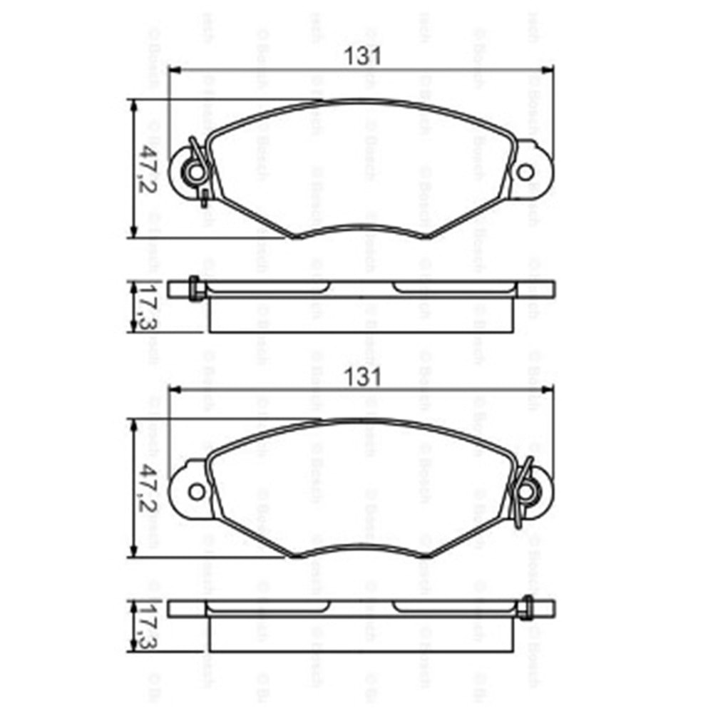 Disk Balata Renault Kango, Peugeot 206 , X-Sara, Nissan Kubistar Ön - Bosch