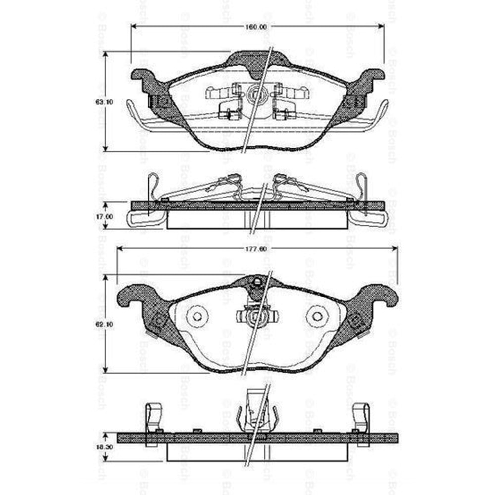 Disk Balata Opel Astra G 1,4-1,6 Ön - Bosch