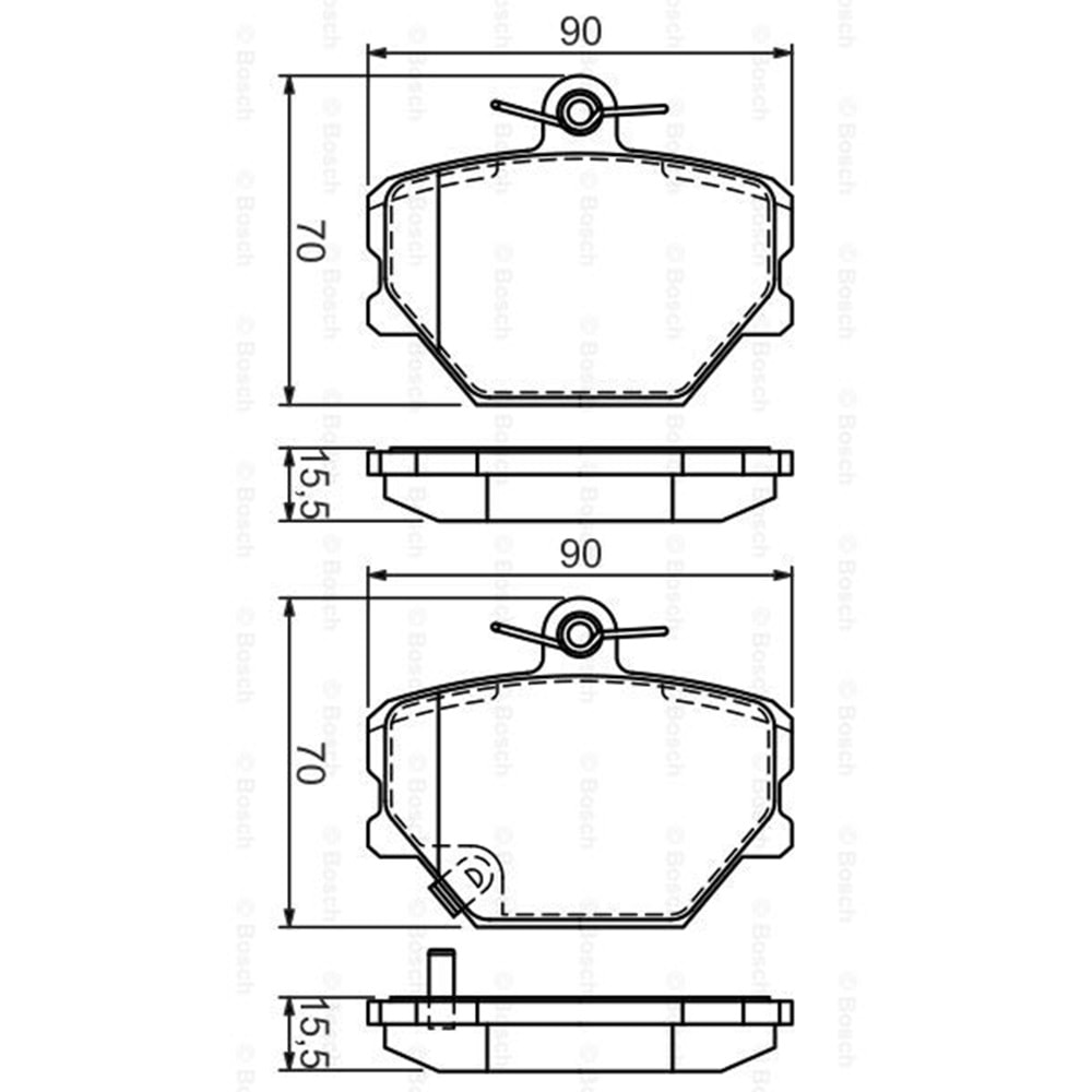 Disk Balata Smart FORTWO, Roadstar Ön - Bosch