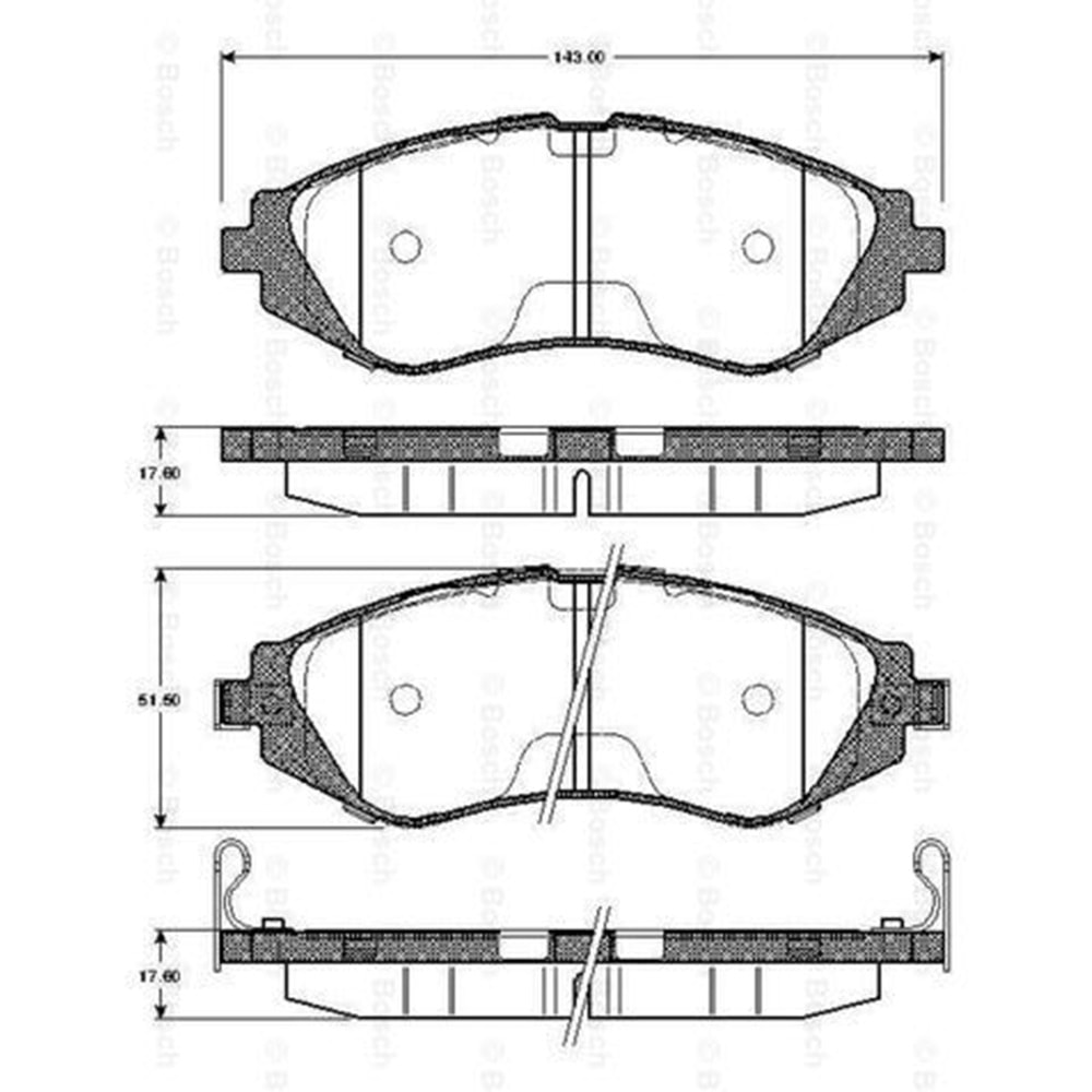 Disk Balata Chevrolet Lacetti, Daiwoo REZZO, Nubira Ön - Bosch