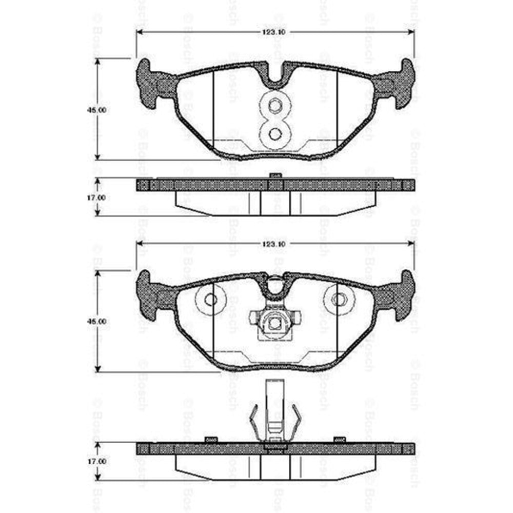 Disk Balata Bmw E36, E46, Z4, Z1, Rover 75 Arka - Bosch