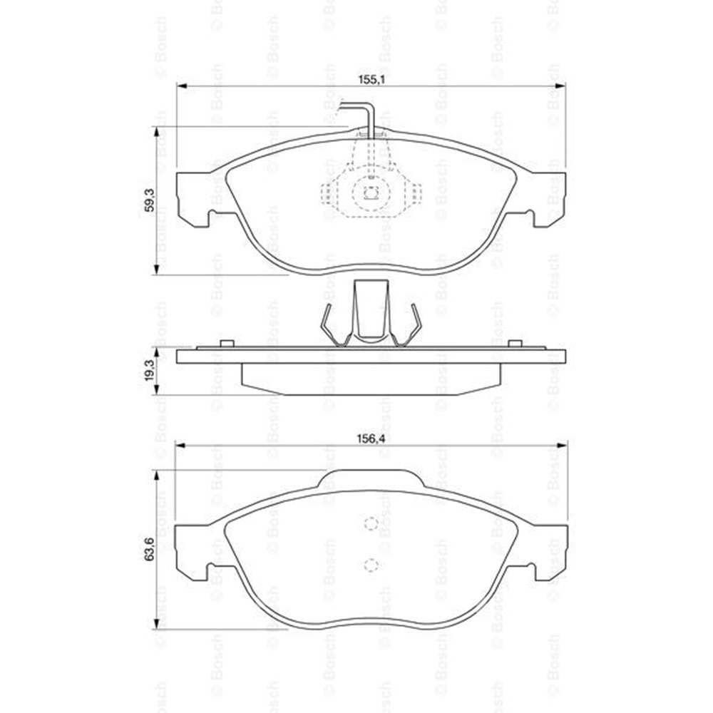 Disk Balata Fiat Alfa Romeo 156 Ön - Bosch