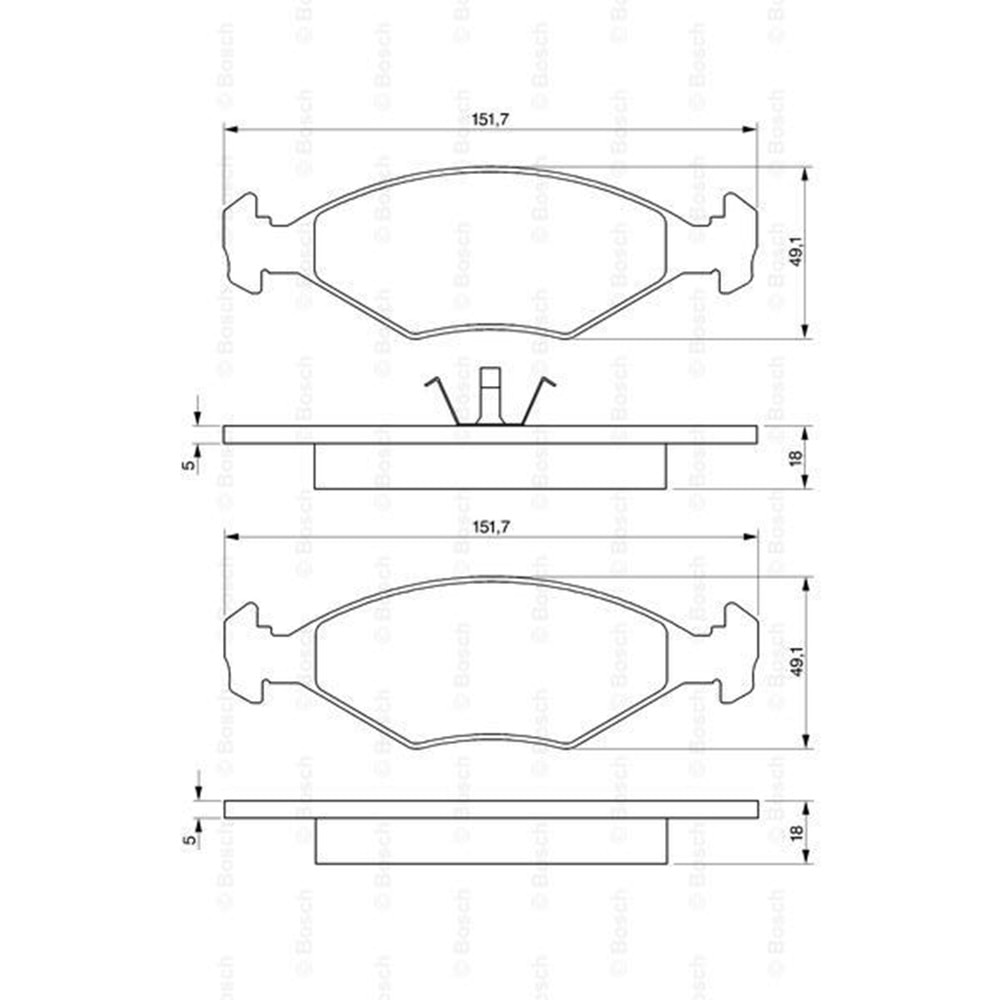 Disk Balata Fiat Albea, Palio, Siena Ön - Bosch