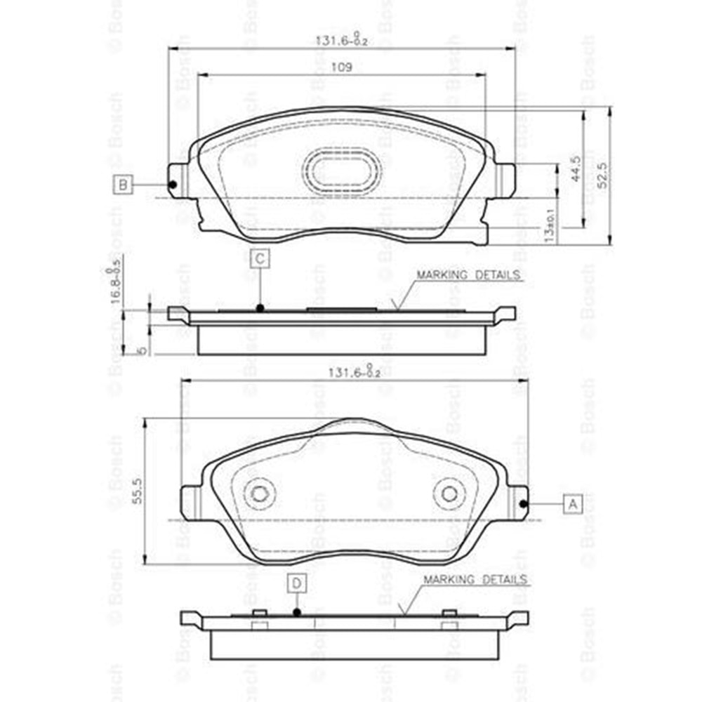 Disk Balata Opel Combo, Corsa C Ön - Bosch