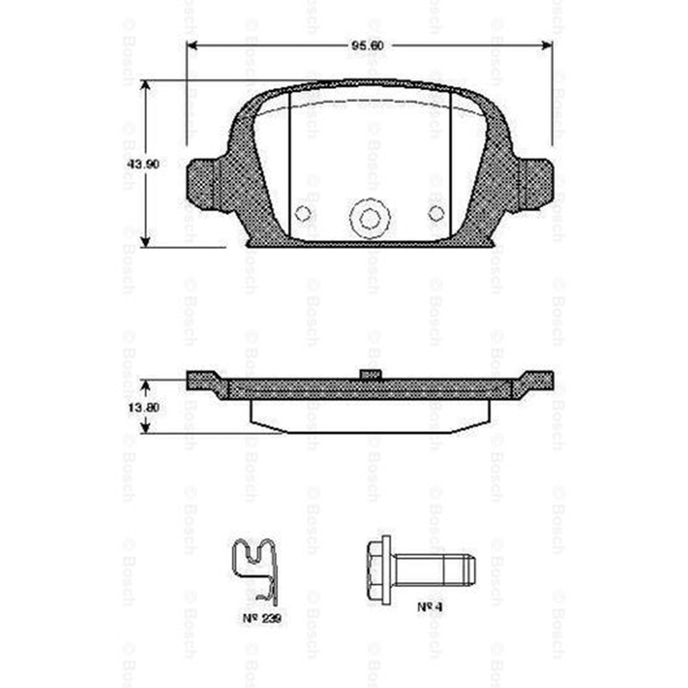 Disk Balata Opel Corsa C, Tigra Arka - Bosch