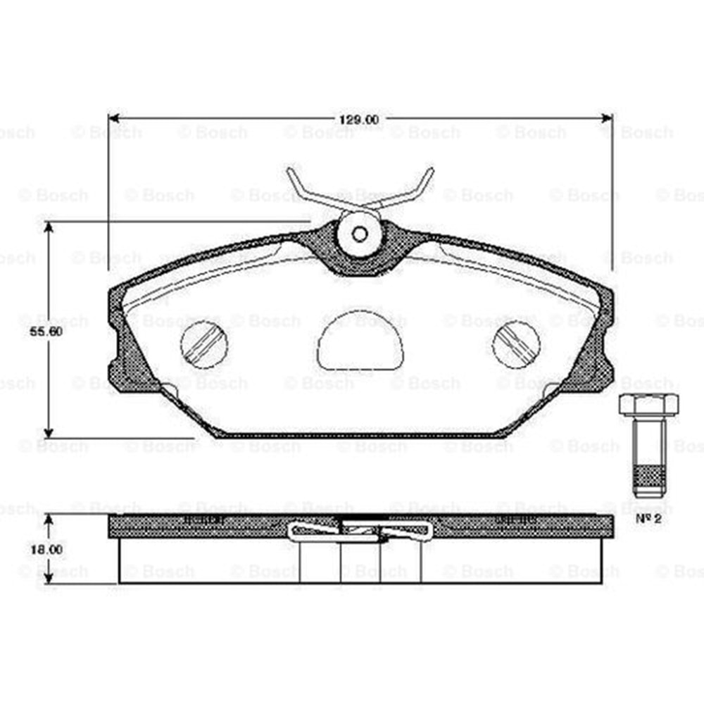 Disk Balata Renault Megane I, Laguna I, Clio II Ön - Bosch