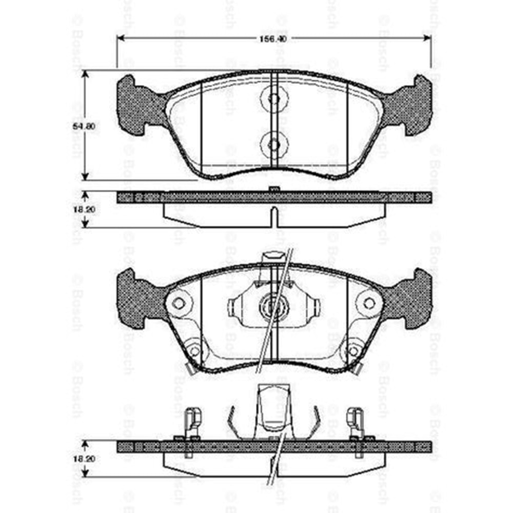 Disk Balata Toyota Avensis T22 Ön - Bosch