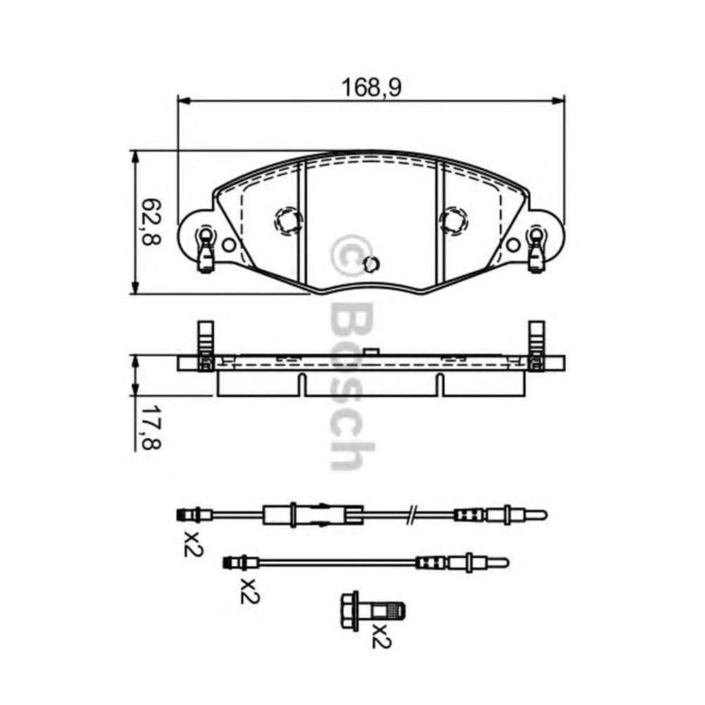 Disk Balata Citroen C5 2.2 HDI , 3.0 V6 Ön - Bosch