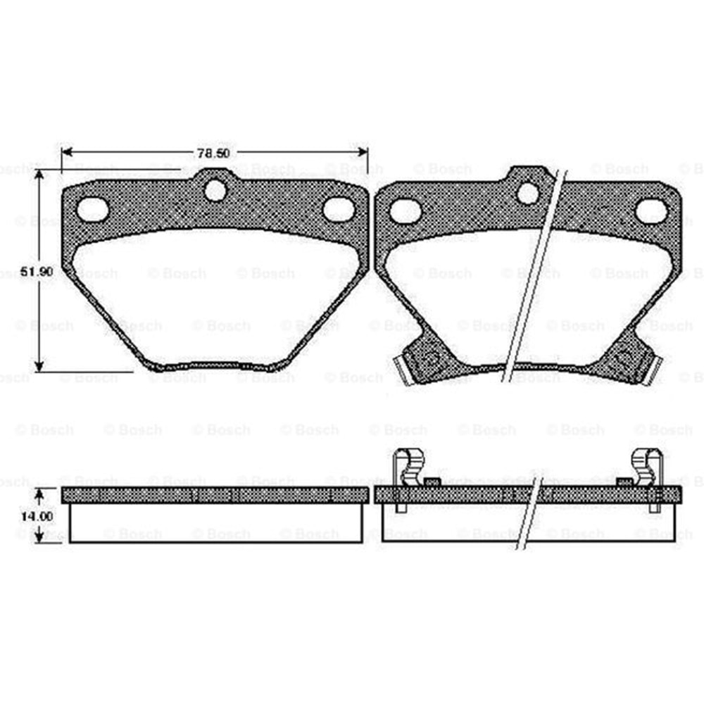 Disk Balata Toyota Yaris Verso, Corolla Arka - Bosch