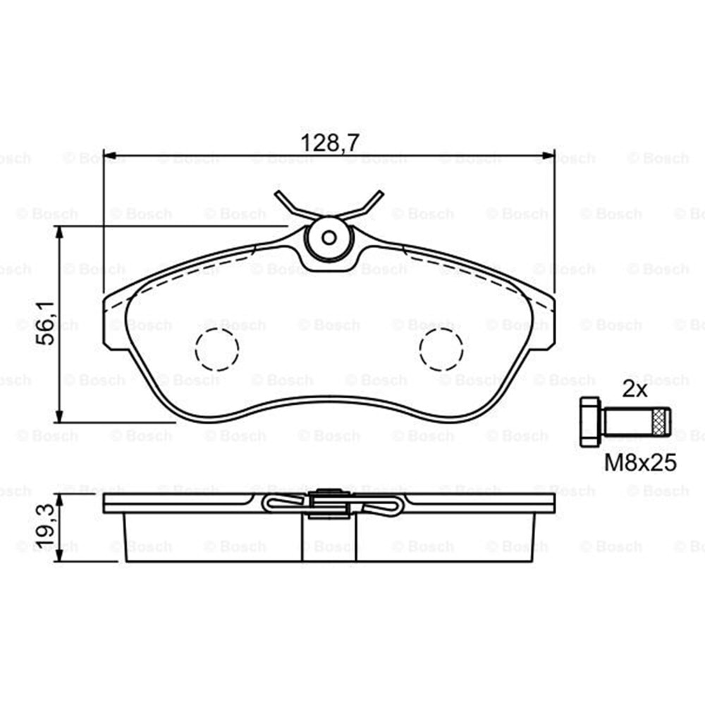 Disk Balata Citroen C2, C3 Ön - Bosch