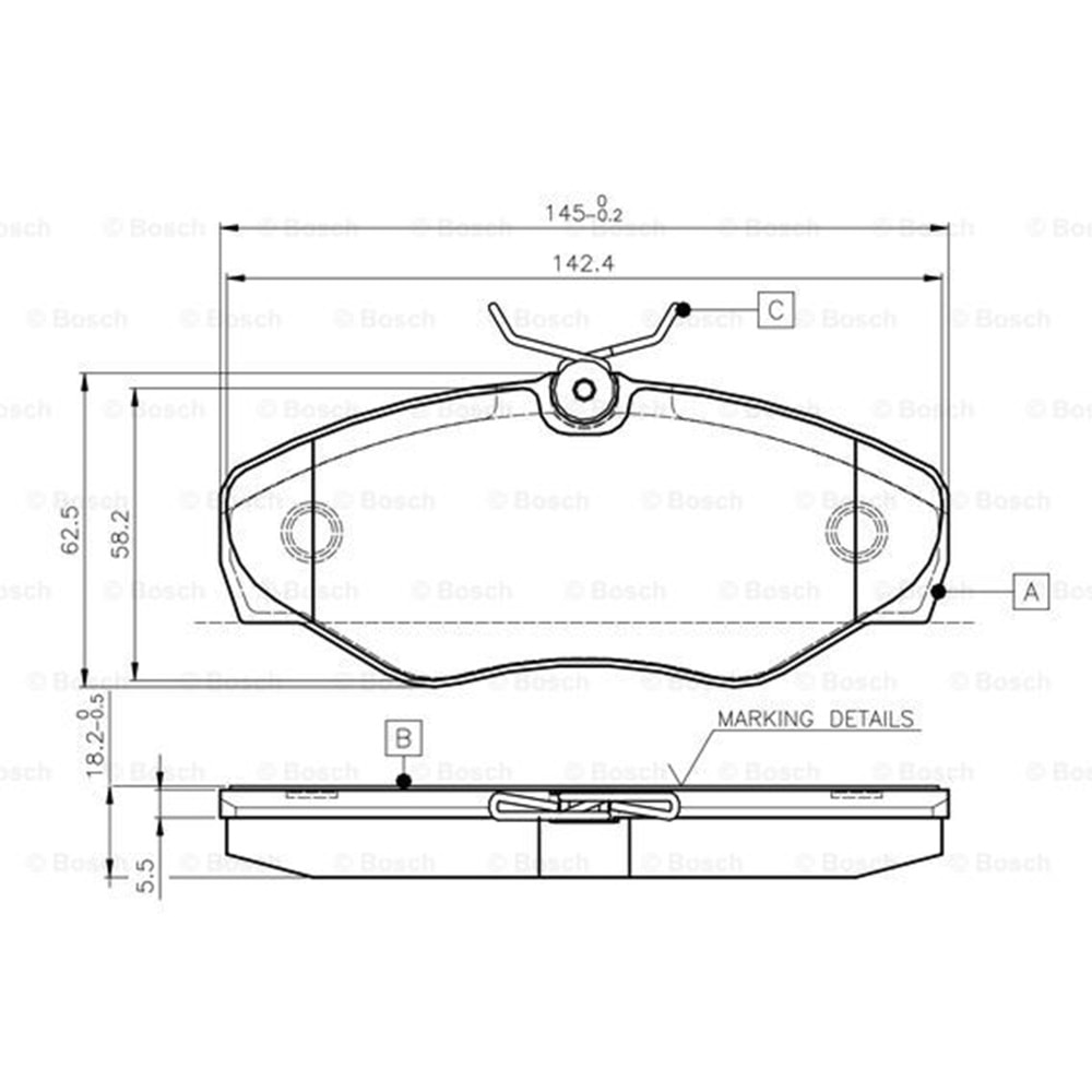 Disk Balata Renault Trafic II, Opel Vivaro, Nissan Primastar Ön - Bosch