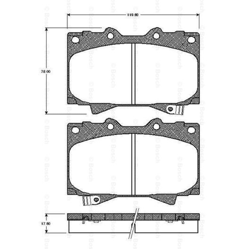 Disk Balata Toyota Land Cruiser VX Ön - Bosch